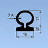 Uszczelka Omega 17x16mm 2200mm Uszczelka Omega 17x16mm 2200mm